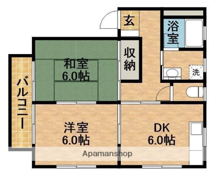 メゾンソレイユBの間取り
