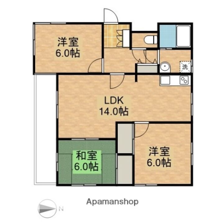 メゾン・アブニール302の間取り