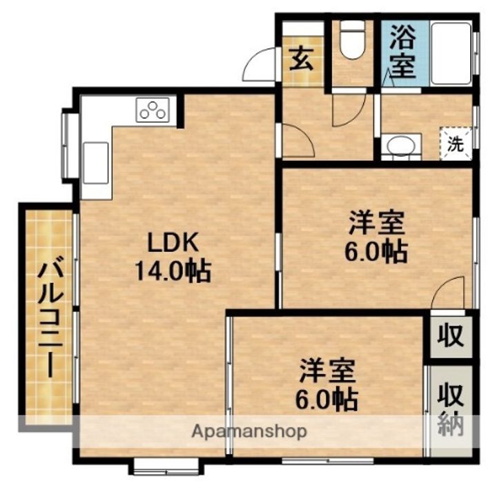グリーンピアAの間取り