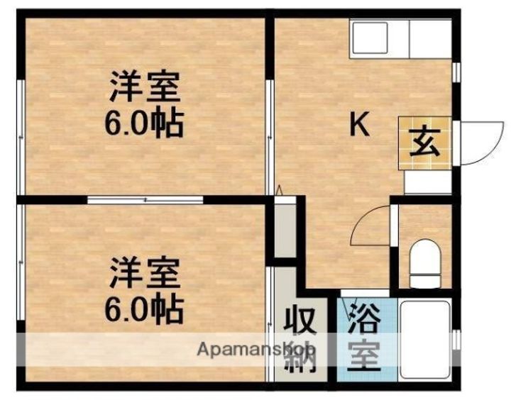 サンビレッジOGASA A棟105の間取り