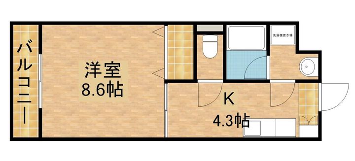 アンソレイユⅠ308の間取り