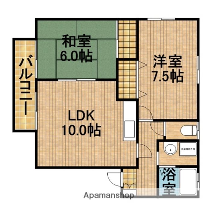 ソレーユ高町Bの間取り