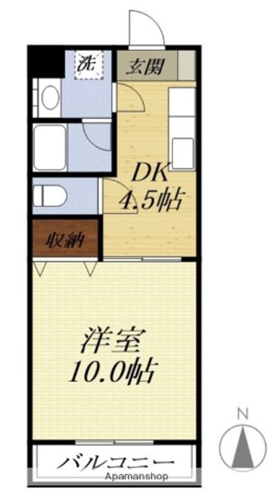 静岡県袋井市愛野東2丁目の賃貸マンションの間取り