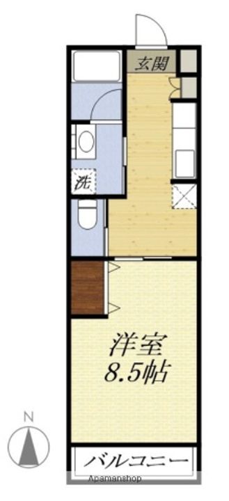 静岡県袋井市愛野東1丁目の賃貸マンションの間取り