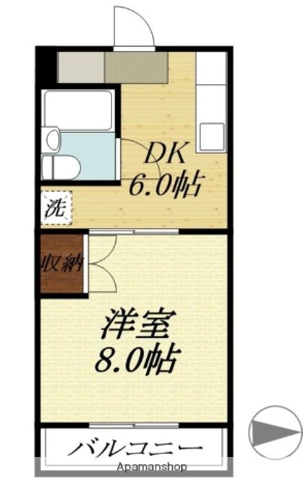 静岡県袋井市永楽町の賃貸マンションの間取り