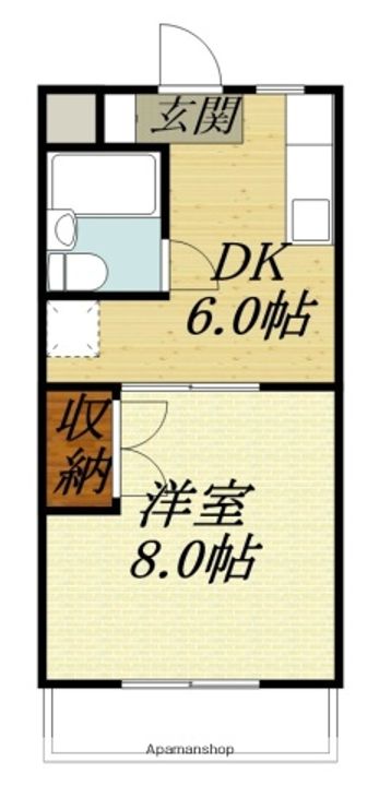 静岡県浜松市中央区大島町の賃貸マンションの間取り