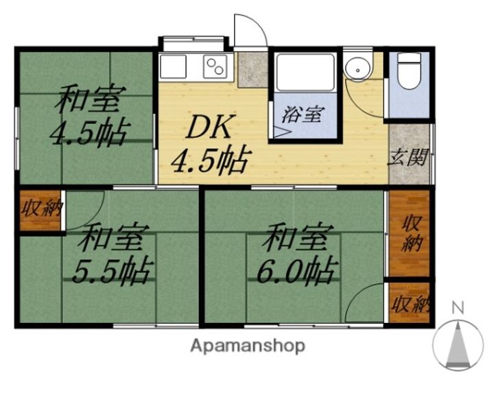 静岡県浜松市中央区小池町(一戸建)の賃貸物件の間取り