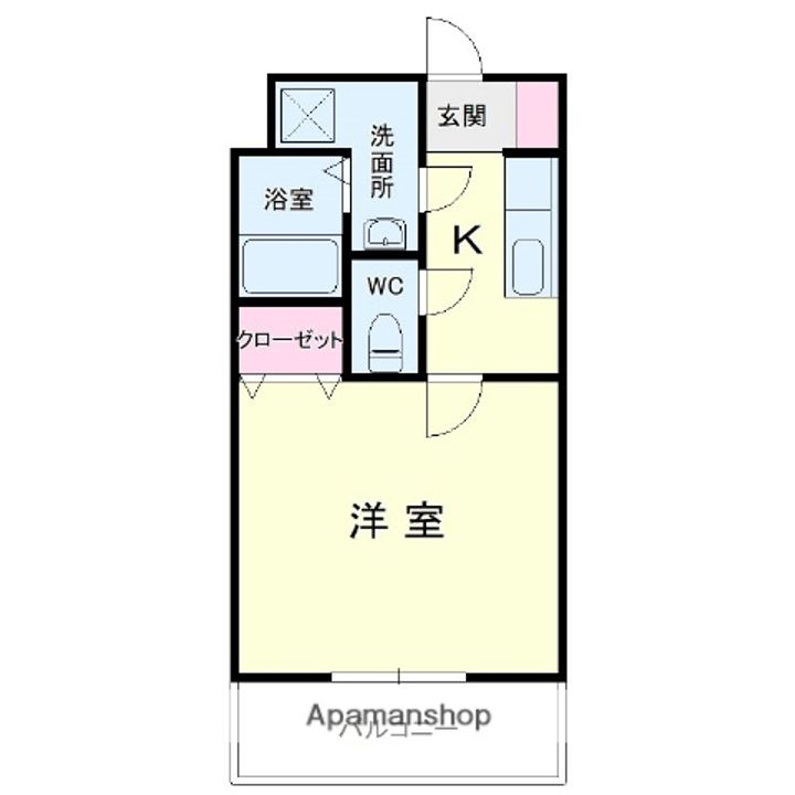 静岡県袋井市中の賃貸マンションの間取り