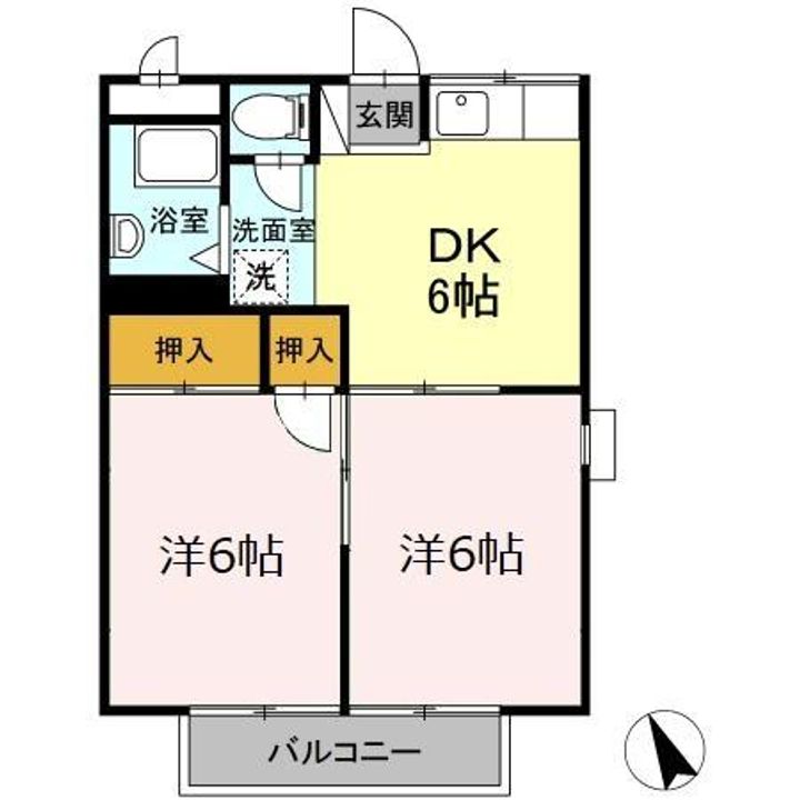 コーポ秋田の間取り