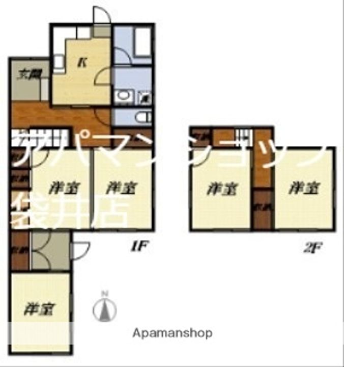 静岡県磐田市福田中島(一戸建)の賃貸物件戸建ての間取り