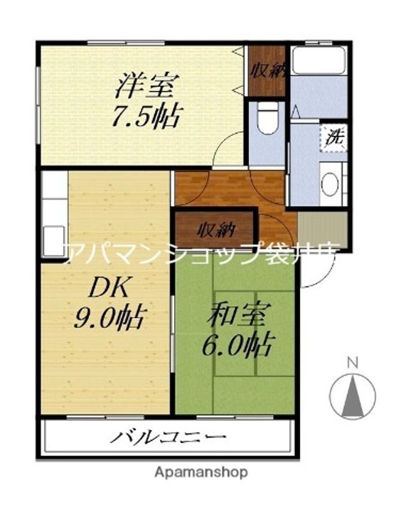 サンフローラ袋井E202の間取り