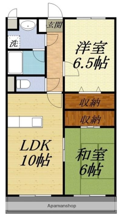 静岡県浜松市中央区半田山5丁目の賃貸マンションの間取り