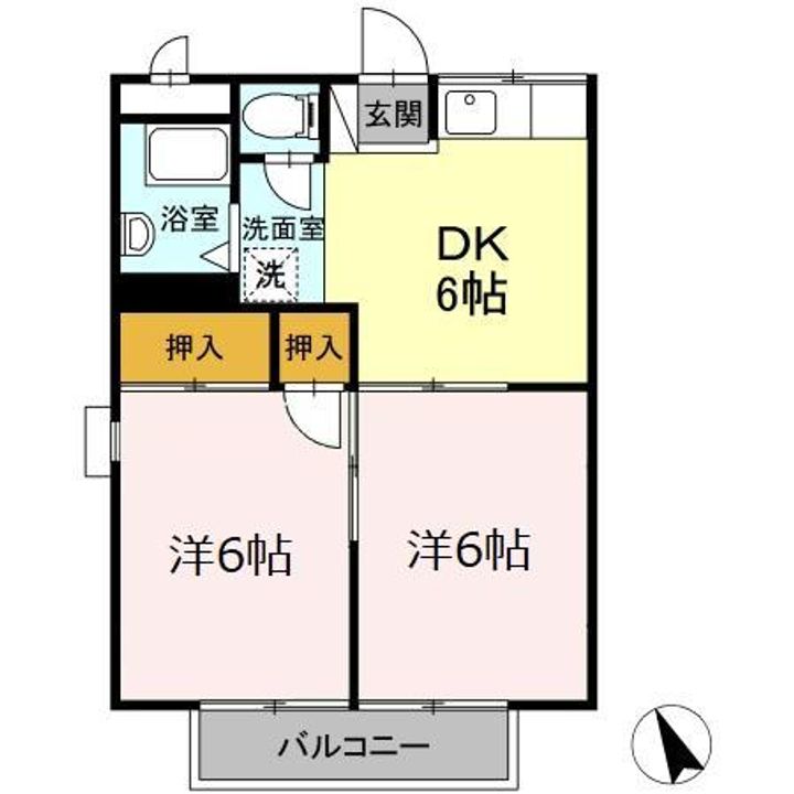 コーポ秋田の間取り