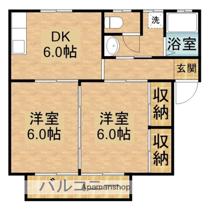 アメニティコーポ池上103の間取り