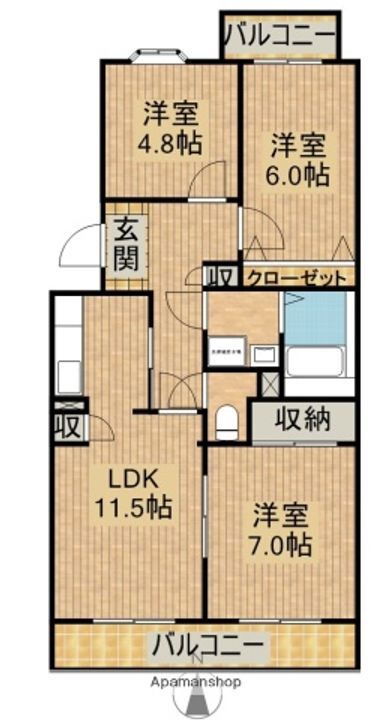 マンション銀河の間取り