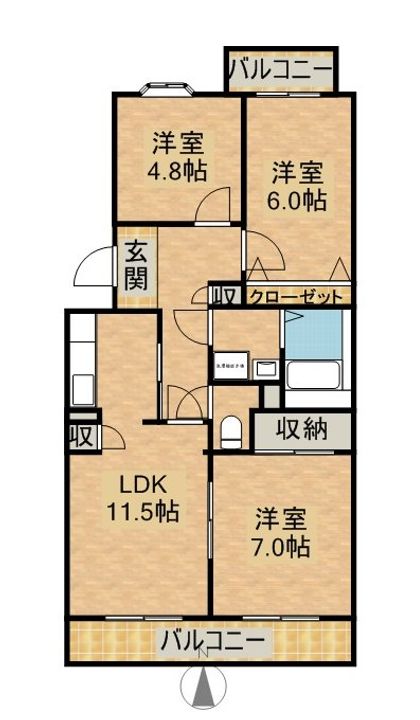マンション南斗の間取り