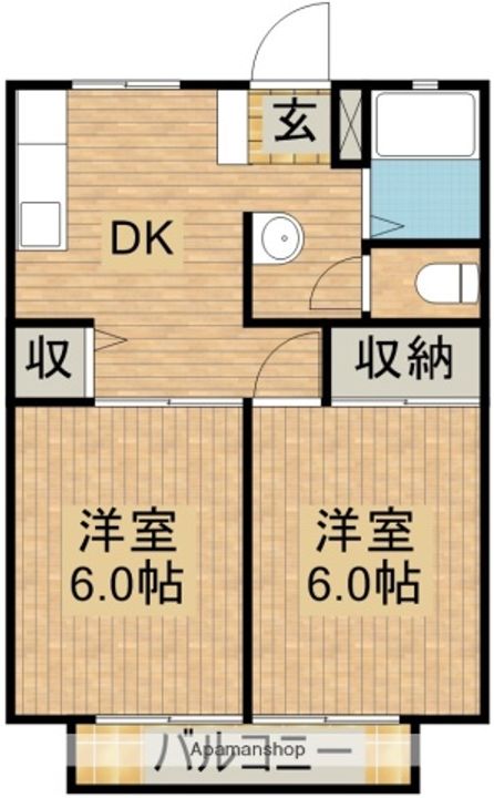 シャトーエトワール201の間取り