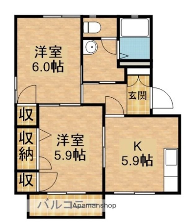 サンライズ佐倉B201の間取り