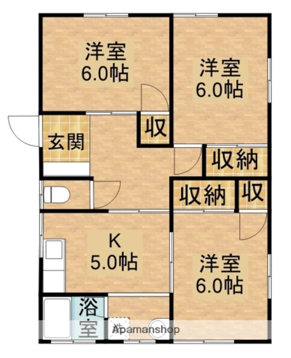 静岡県御前崎市比木(一戸建)の賃貸物件戸建ての間取り