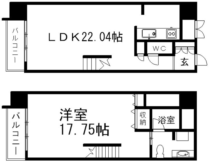 愛知県名古屋市東区東桜2丁目の賃貸マンションの間取り