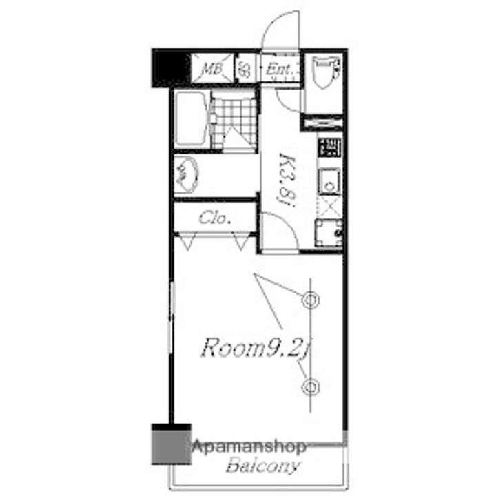 愛知県名古屋市千種区向陽町3丁目の賃貸マンションの間取り