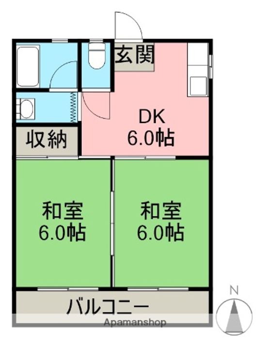 ドミール服部B棟.の間取り