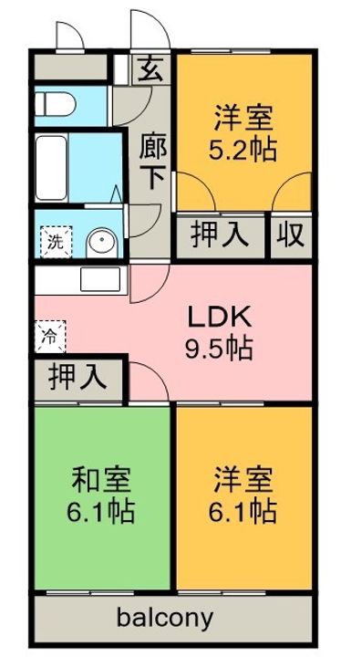 メゾンドUMの間取り