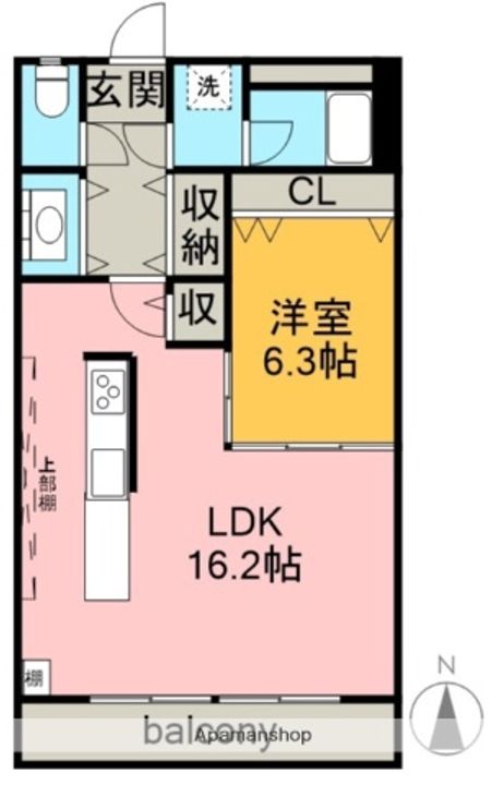 コーポニュー中川40Bの間取り