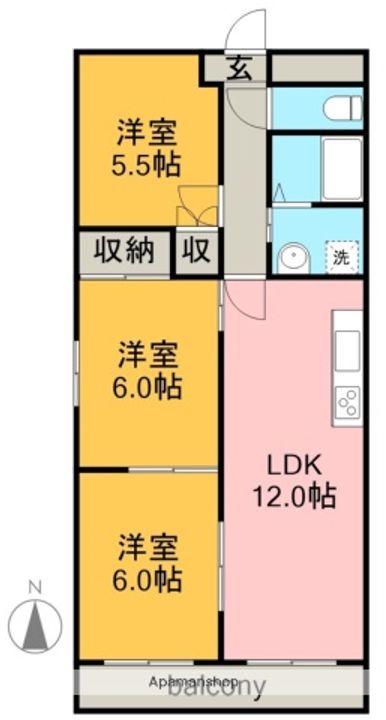 グラフィージュの間取り