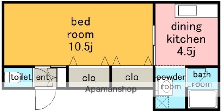コーポよろこび.の間取り
