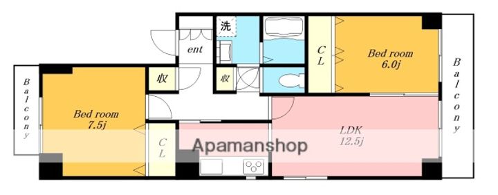 ライフク猪高台.の間取り