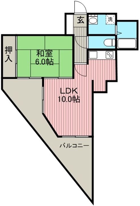 ラウムズ虹ヶ丘302の間取り