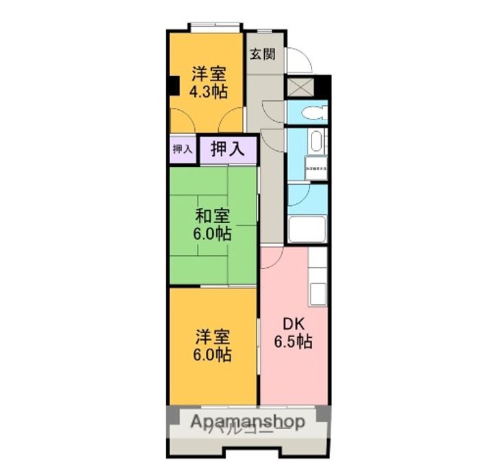 第2みゆきビル302の間取り
