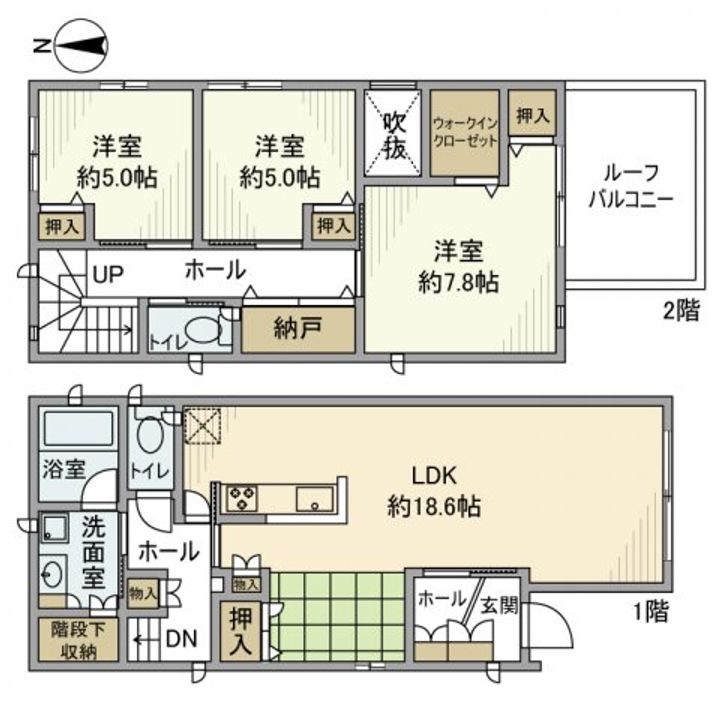 愛知県豊田市美里2丁目(一戸建)の賃貸物件戸建ての間取り