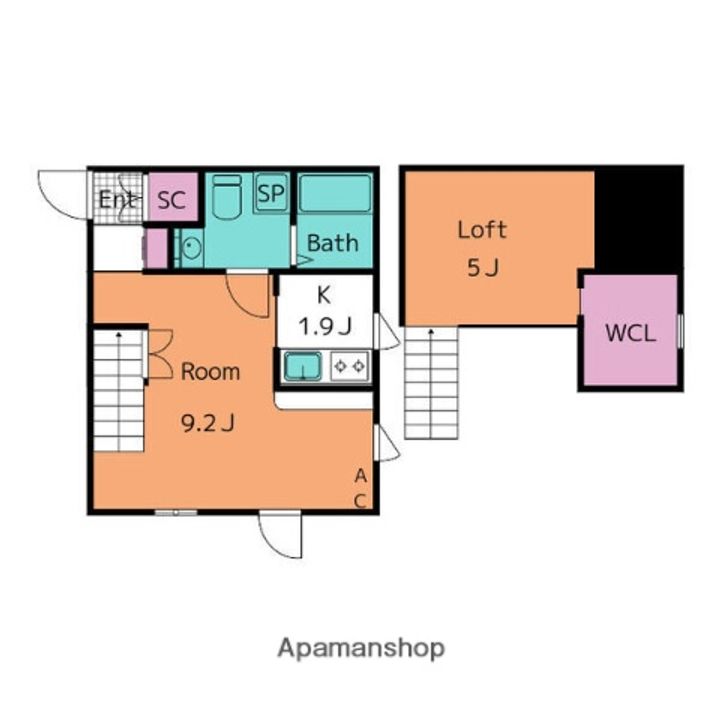 プリマクイーン豊田102の間取り