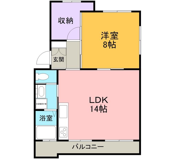 コーポのぐろ206の間取り