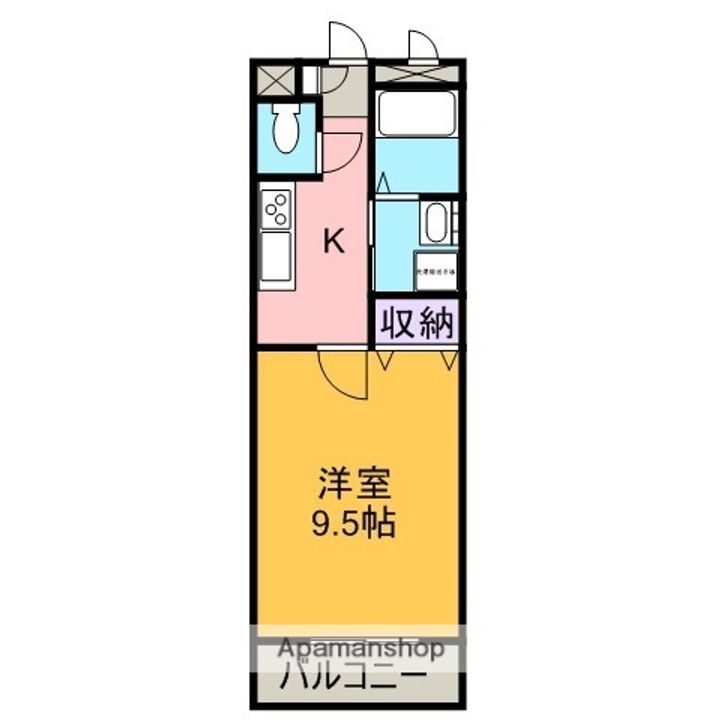 アンプルール リーブル ガーネットの間取り