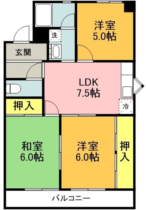 神領マンション304の間取り