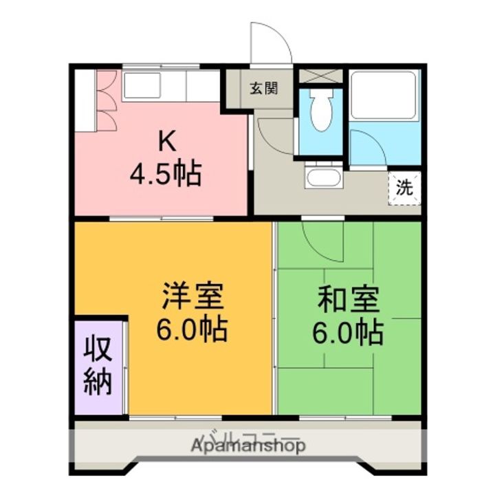 コーポ若松103の間取り
