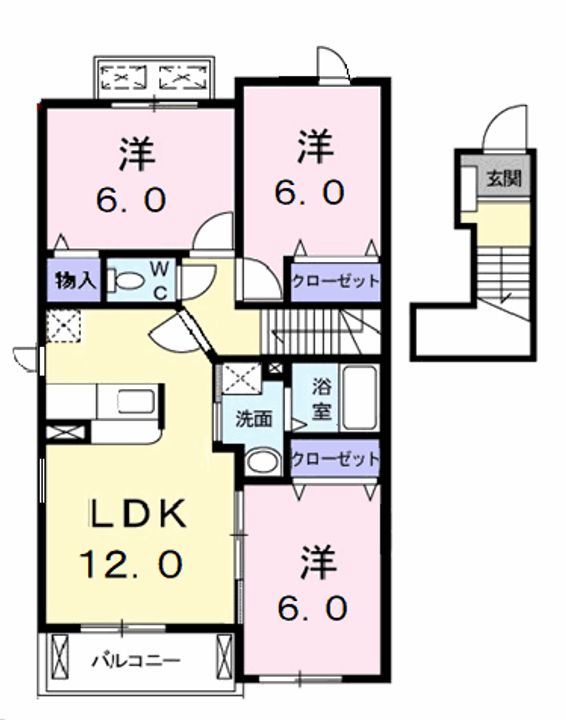 プラシード すみれ203の間取り