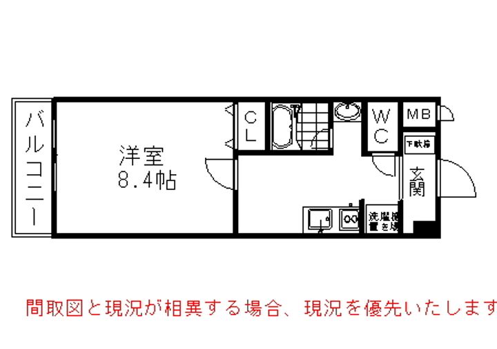 ノーブルスクエア408の間取り