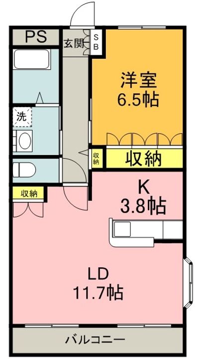 サンタガーデン202の間取り