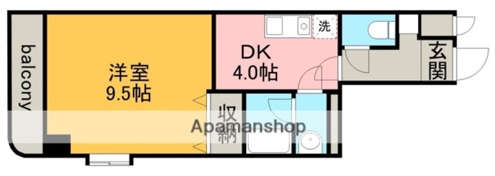 愛知県一宮市栄1丁目の賃貸マンションの間取り