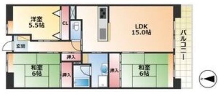 シーズンコート稲沢の間取り