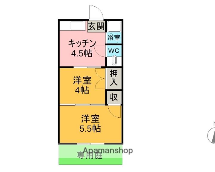 新神戸コーポ 東棟の間取り