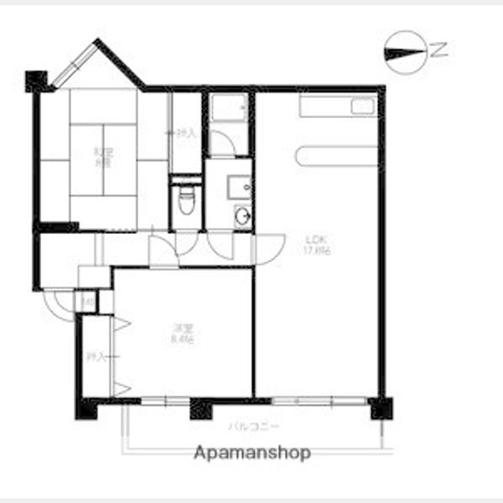 愛知県名古屋市北区上飯田南町5丁目の賃貸マンションの間取り