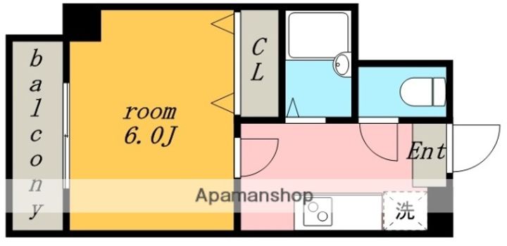 愛知県名古屋市北区平安1丁目の賃貸マンションの間取り