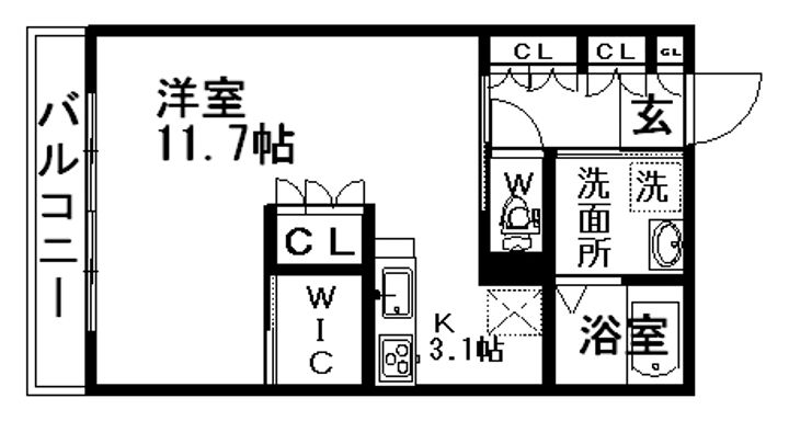 パークアクシス白壁109の間取り