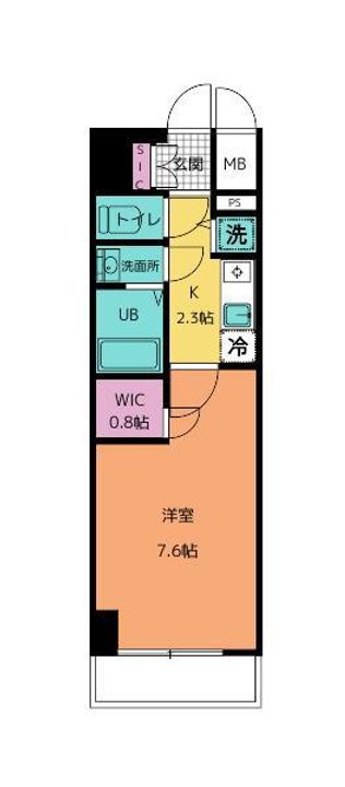 エスリード名城公園プライム604号室の間取り
