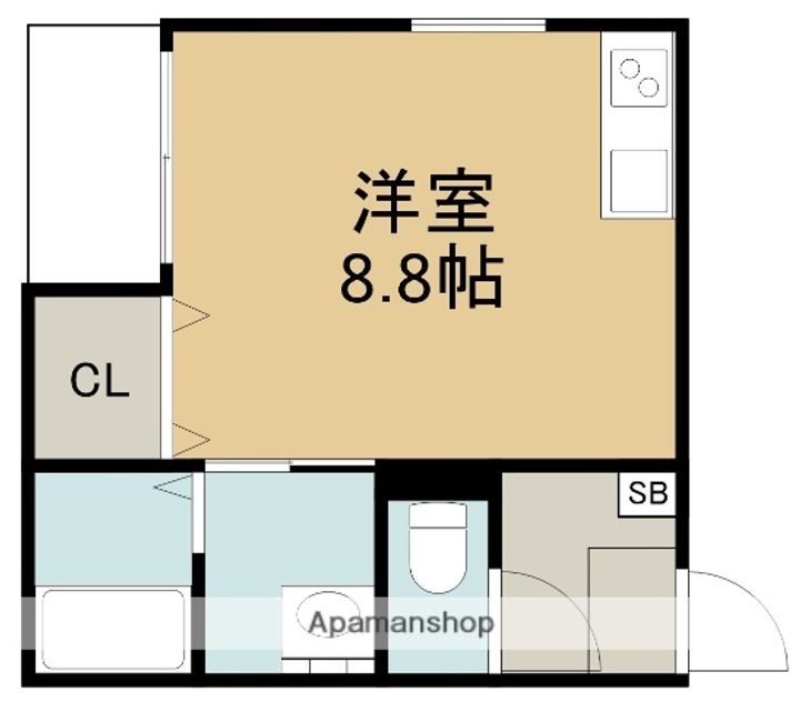 愛知県名古屋市北区長田町2丁目の賃貸アパートの間取り